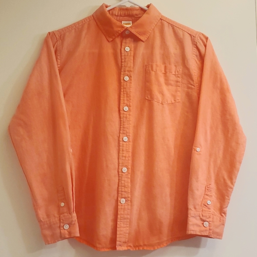 Long sleeve linen button down shirt (large)